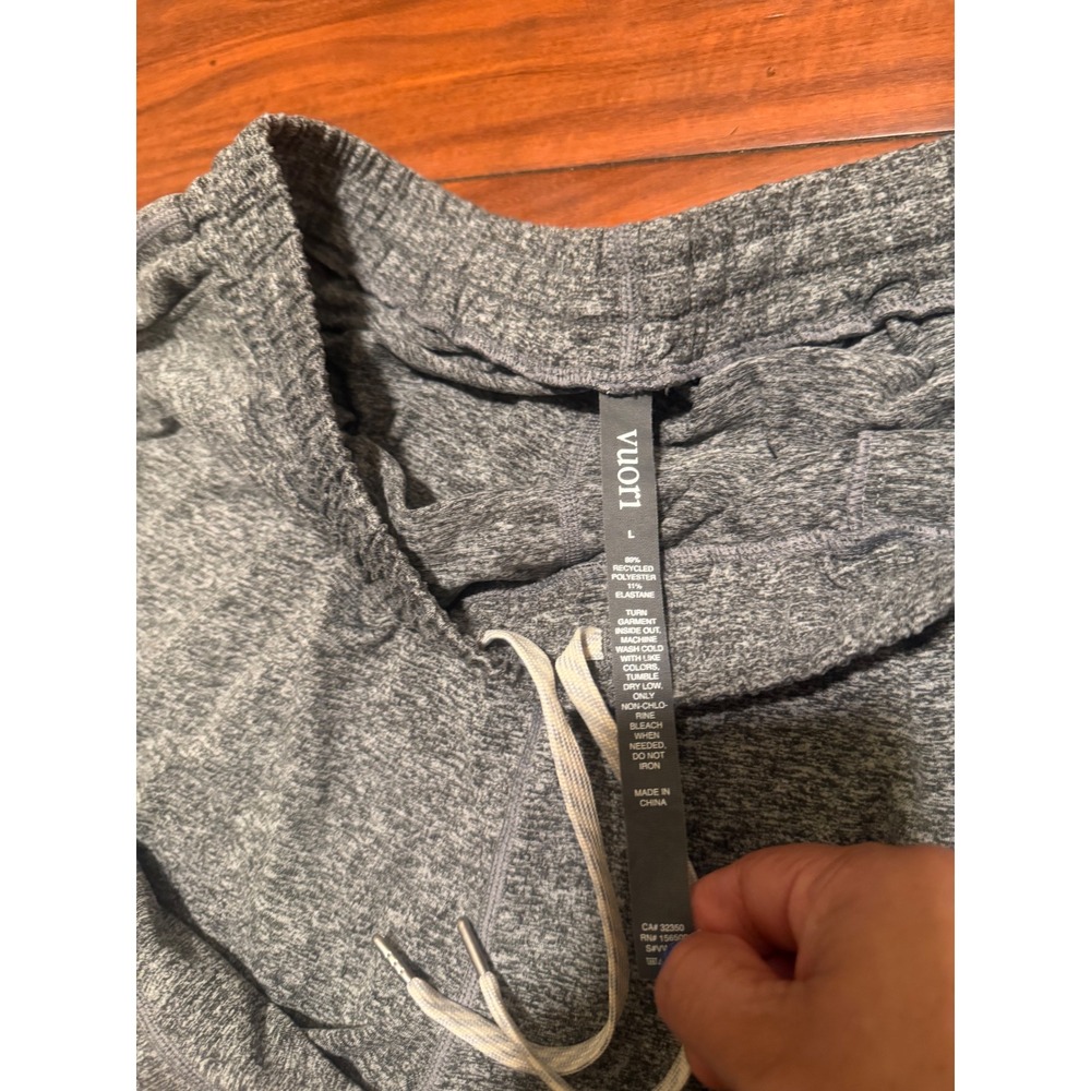 Vuori Mens Grey Heather Performance Jogger Sweatpants Size Large Elastic Waist - Picture 6 of 10